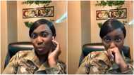 Ghanaian lady in US army advises the youth not to rush to travel to America: “Life is not easy here”