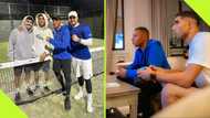 Mbappe all smiles playing padel & video games with ex-PSG teammate Achraf Hakimi