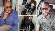 Jim Iyke 'disciplines' Uche Maduagwu days after viral name-calling incident