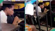 "Why is she hiding like that?" Female student hides under desk to eat, gets caught in video