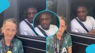 Kudus looks confused in his G-Wagon during a light-hearted moment with a Spurs fan: Video