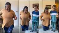 Disabled mum who is talented dances Jerusalema by Master KG, she vibes nicely with her kids in viral video