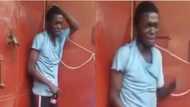 Thief allegedly caught stealing given malt and forced to dance by Ghanaian residents in video