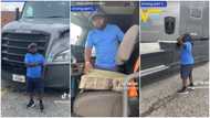 "Wear safety belt": Diminutive man drives a big truck, video causes a stir on social media