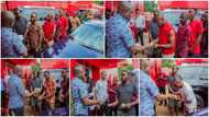 Reactions as billionaire surprises 24 men who wash cars for a living, gives them wads of cash
