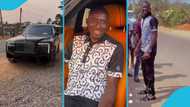 Twum Barimah: Akwatia businessman parks Rolls Royce Cullinan to chat with street boys