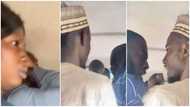 Drama in 'trotro' as lady challenges, abuses man who told preacher to shut up, video goes viral