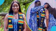 Otumfuo's daughter rejoices after graduating from SOS, struggles to speak fluent Twi