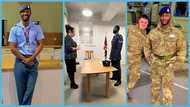 Ghanaian man celebrates joining British Army; netizens congratulate him