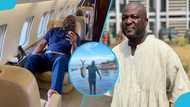 Ibrahim Mahama goes fishing, catches two big fish, flaunts them in photos