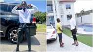 Okese1: Ghanaian rapper builds an 8-bedroom house in 6 months with a swimming pool worth GH¢70K