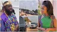 Kojo Jones' long convoy of posh cars for his wedding causes traffic in Kumasi, videos drop