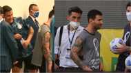 Dybala reacts after spotting Messi wearing photographer’s vest during on-field chaos at Brazil v Argentina tie