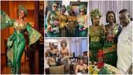 Beautiful videos of Ini Edo, Eve Esin, Mercy Eke as they turn up for Rita Dominic's wedding in Imo state