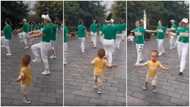 Toddler performs complex dance moves with adult choreography group in powerful video