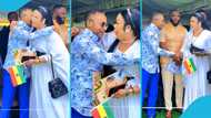 Agradaa embraces and shakes hands with Owusu Bempah at event amid their longstanding feud, video