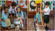 Photos of GIS rich kids pounding fufu and cooking banku in school causes stir