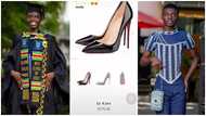 Young man who graduated from UG purchases ladies shoe worth Gh¢6k & wears it to receive his award