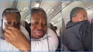 Ghanaian lady accuses passenger next to her of farting in plane, covers nose in hilarious video