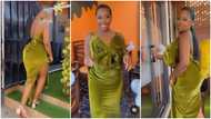 Shugatiti opens new restaurant at Osu; flaunts her beauty in revealing dress; fans praise her