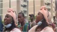 Video shows woman bursting into tears at Ikoyi building collapse site, says only male in her family is trapped