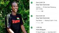 Ghanaian man who won GHc196k with GHc1 finally shares video of his slip with all 35 matches he won