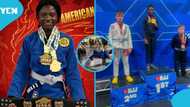 "Dɛkyɛ bu ne nsa mu": Ghanaian mum coaches daughter to BJJ gold medal win in US, videos warm hearts