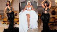 Selly Galley stuns in high-fashion dresses to mark 34th b'day; stunning photos get Ghanaians talking