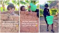 Lady takes her bath in village bathroom without roof, video goes viral on TikTok