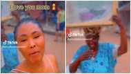 Ghanaian TikTok lady melts hearts as she flaunts her mom who sells bread in video