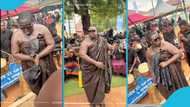 Oheneba Jude displays energetic dance moves at Asantehemaa's funeral as they share free food