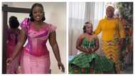 Kenyan bride Mildred looked exquisite in kente and Kenyan-inspired gowns for her nuptials in Ghana