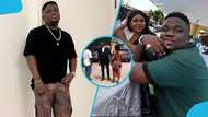 Abu Trica's baby mama Queenie spotted at Gbese after her partner's extradition hearing, video