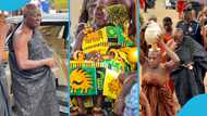 Otumfuo overwhelmed with emotions as he attends late Mrs Grace Poku's funeral, videos emerge
