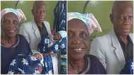 "God can do all things": Nigerian couple welcomes twins after 46 years of waiting, cute photo of babies emerge