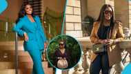 Jackie Appiah slays in gorgeous braided hairstyle and stylish brown outfit