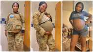 Female pregnant soldier flaunts her big bump in military uniform, video goes viral