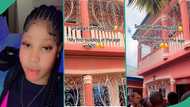 "My first building at age of 20": Crowd gathers to celebrate as 20-year-old lady builds beautiful house