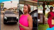 Hardworking Hajia Bintu visits restaurant with her sleek Benz in video