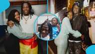 Dr Louisa Styles Stonebwoy's Hair, Massages His Thick Locks In Adorable Video