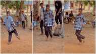Young man causes stir as he displays street legwork in video; ladies captured admiring him