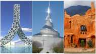 Unique architectural buildings like Independence Temple and their location in the world