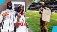 Fameye gets a VIP experience with Kevin Danso at Tottenham vs Man United game (Photos)