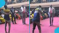 Construction worker storms CEM with fire dance moves, gets a surprise from Eastwood Anaba (Video)