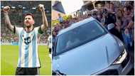 Lionel Messi was almost prevented from entering his Rosario mansion by a huge crowd after the World Cup