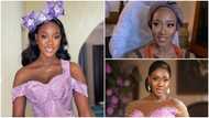 2022 Ghana's Most Beautiful winner Teiya looks splendid as she outshines a bride with her lace dress