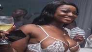 Ghanaian singer Nina Richie flaunts her ‘big melons’ at DJ Mensah’s party (Photos)