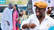 Stephen Appiah and pretty wife steal the show at Ofori Sarpong’s 60th birthday as they twin in white and black