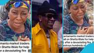 Kantamanto market woman begs Shatta Wale for help after losing everything