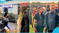 Daddy Lumba's twin daughters arrive in Ghana, video of them dressed in black attire evokes sorrow